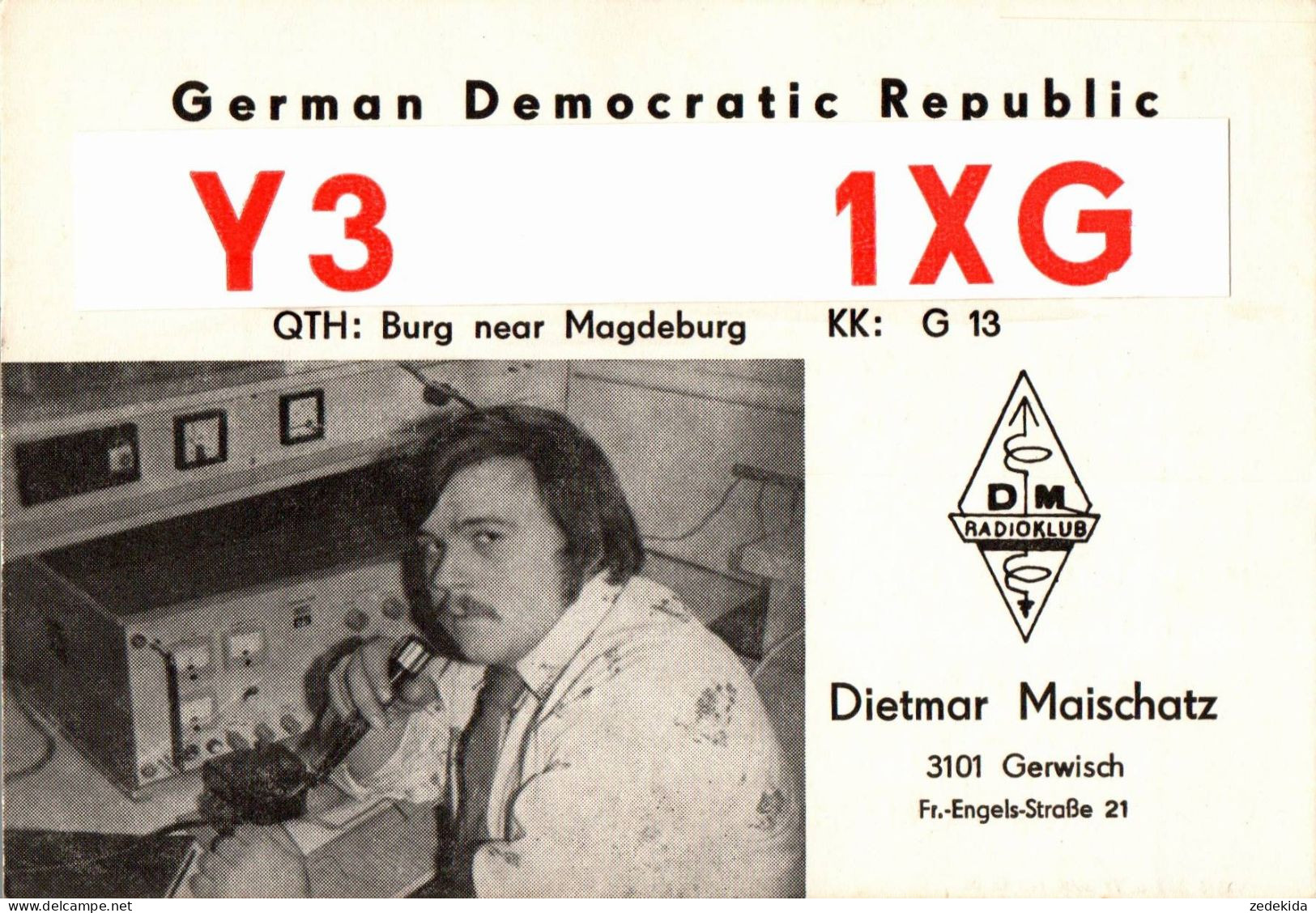 G6485 - Burg Dietmar Maischatz - QSL Amateurfunkerkarte Radio Funkerkarte - Verlag DDR - Radio