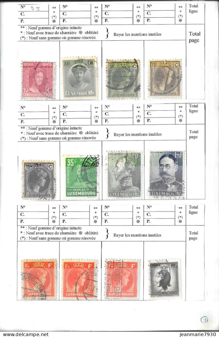 1L - LUXEMBOURG - LOT DE 140 TIMBRES DANS CARNET A CHOIX (COTE=85 € ) ET 40 DOCUMENTS - Collections