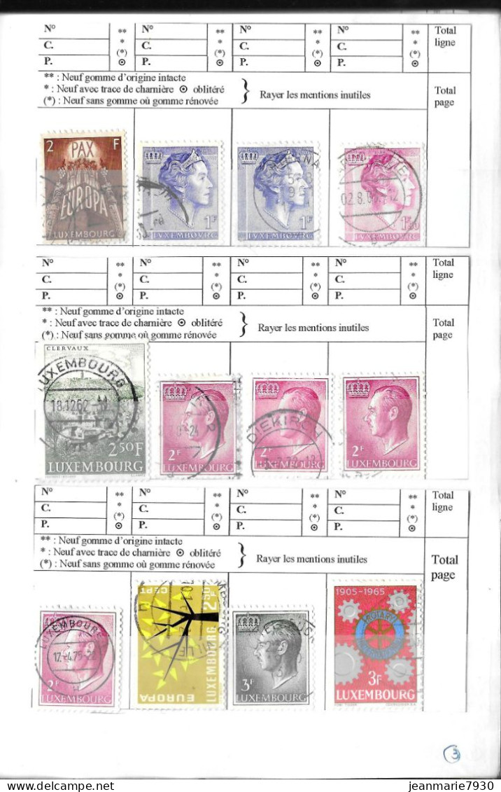 Z283 - LUXEMBOURG - LOT DE 140 TIMBRES DANS CARNET A CHOIX (COTE=85 € ) ET 40 DOCUMENTS - Sammlungen