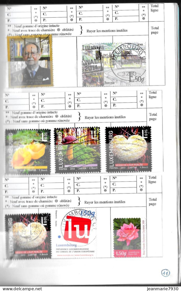 1L - LUXEMBOURG - LOT DE 140 TIMBRES DANS CARNET A CHOIX (COTE=85 € ) ET 40 DOCUMENTS