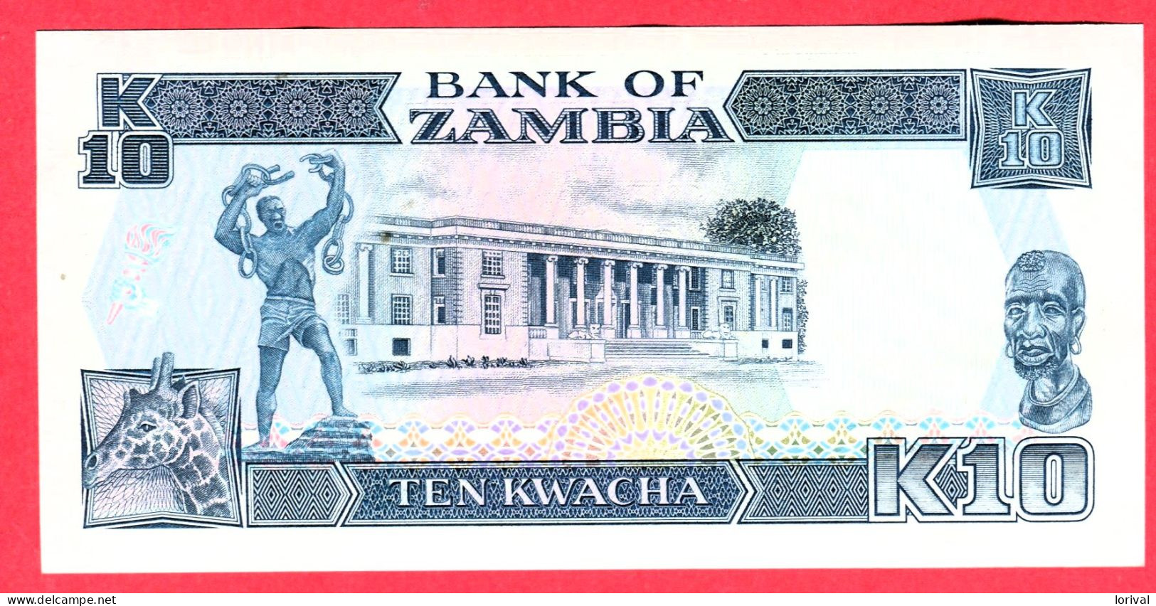 10 Kwacha Neuf 3 Euros - Zambie