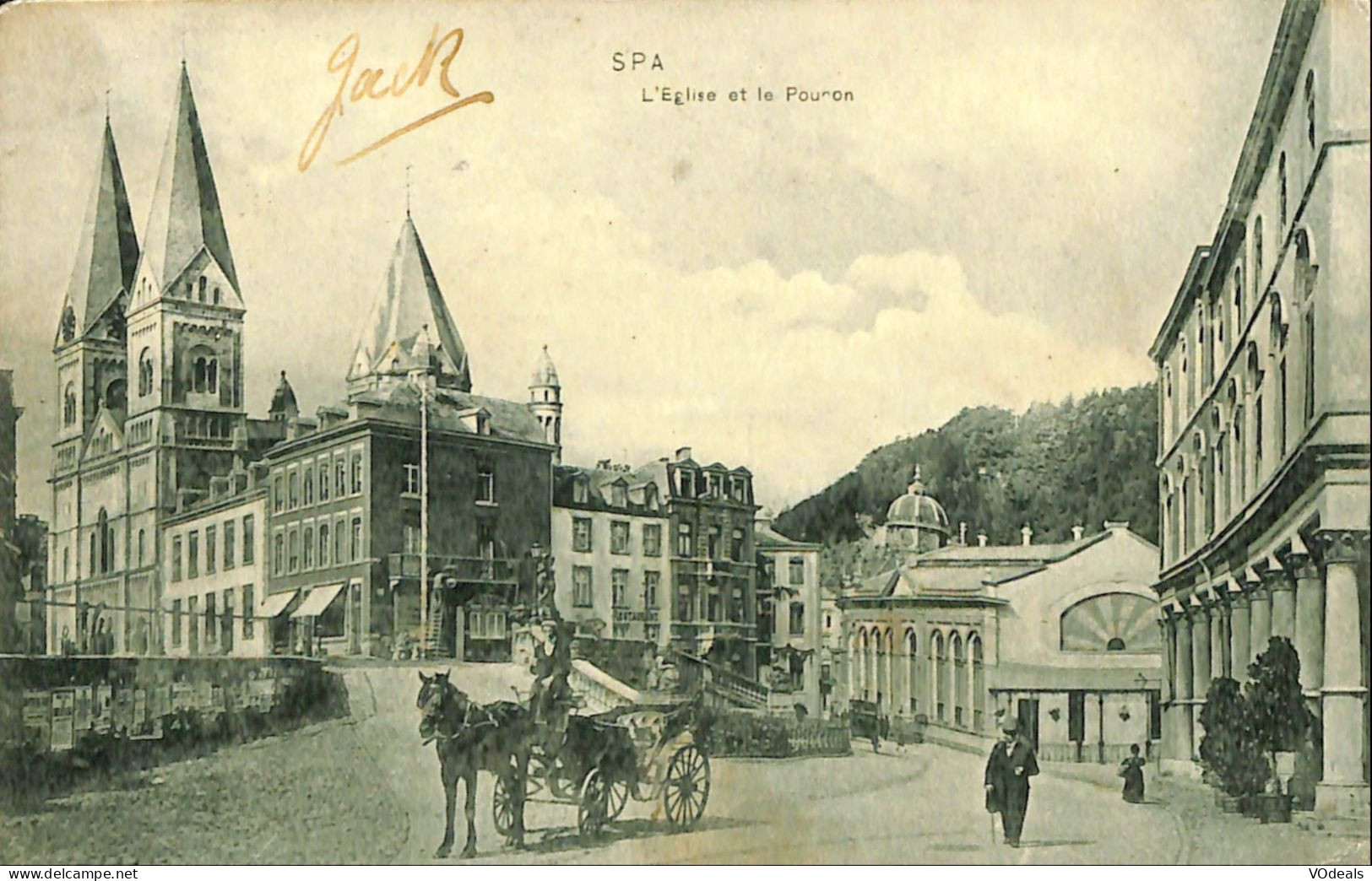 Belgique - Liège - Spa - L'Eglise Et Le Pouhon - Spa