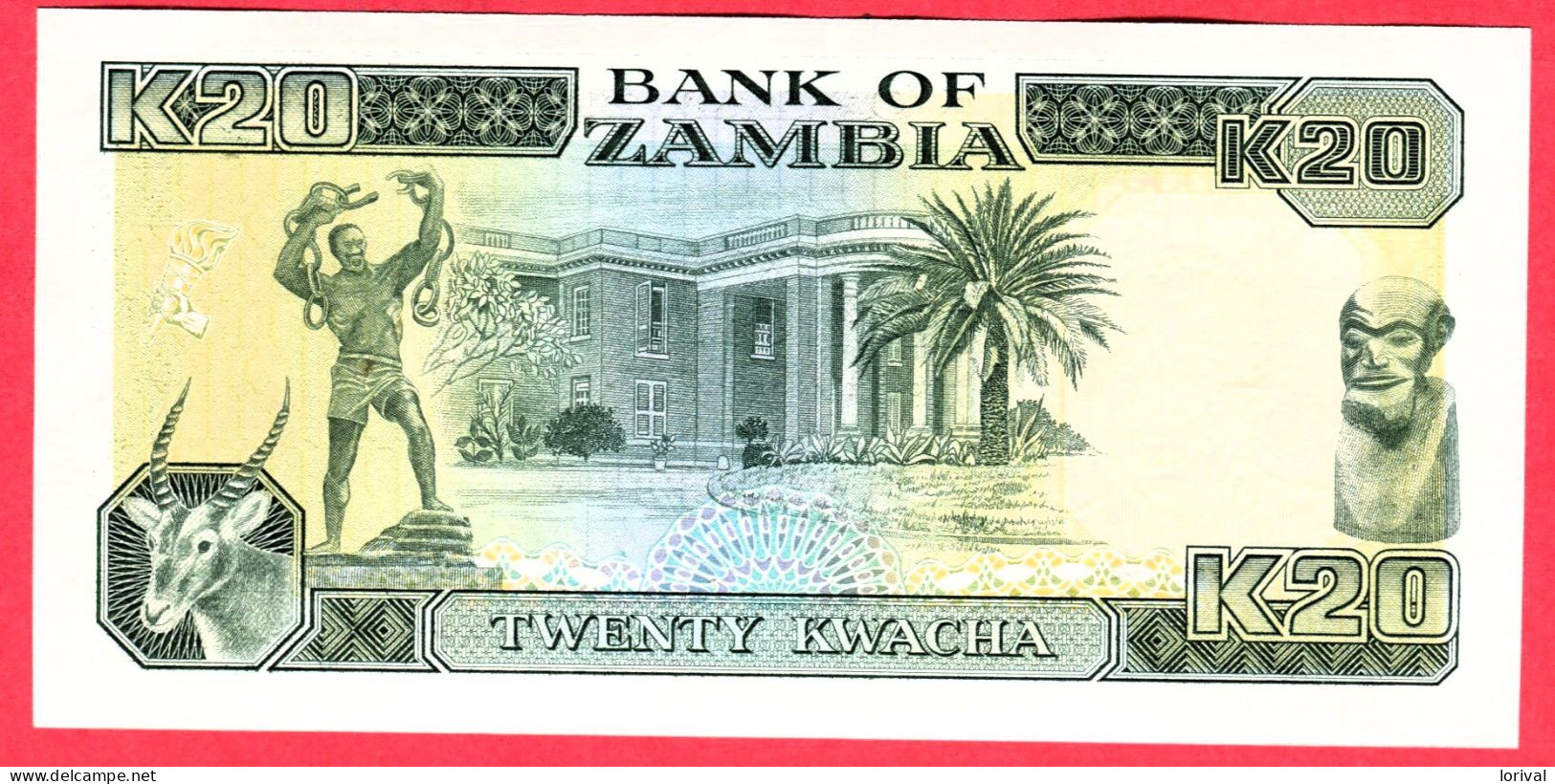 20 Kwacha Neuf 3 Euros - Zambie