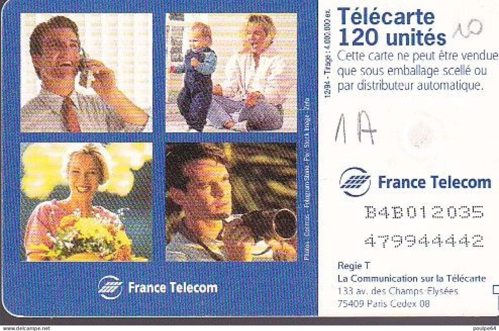 F528 - 12/1994 - VOEUX FRANCE TÉLÉCOM - 50 GEM1A - 1994