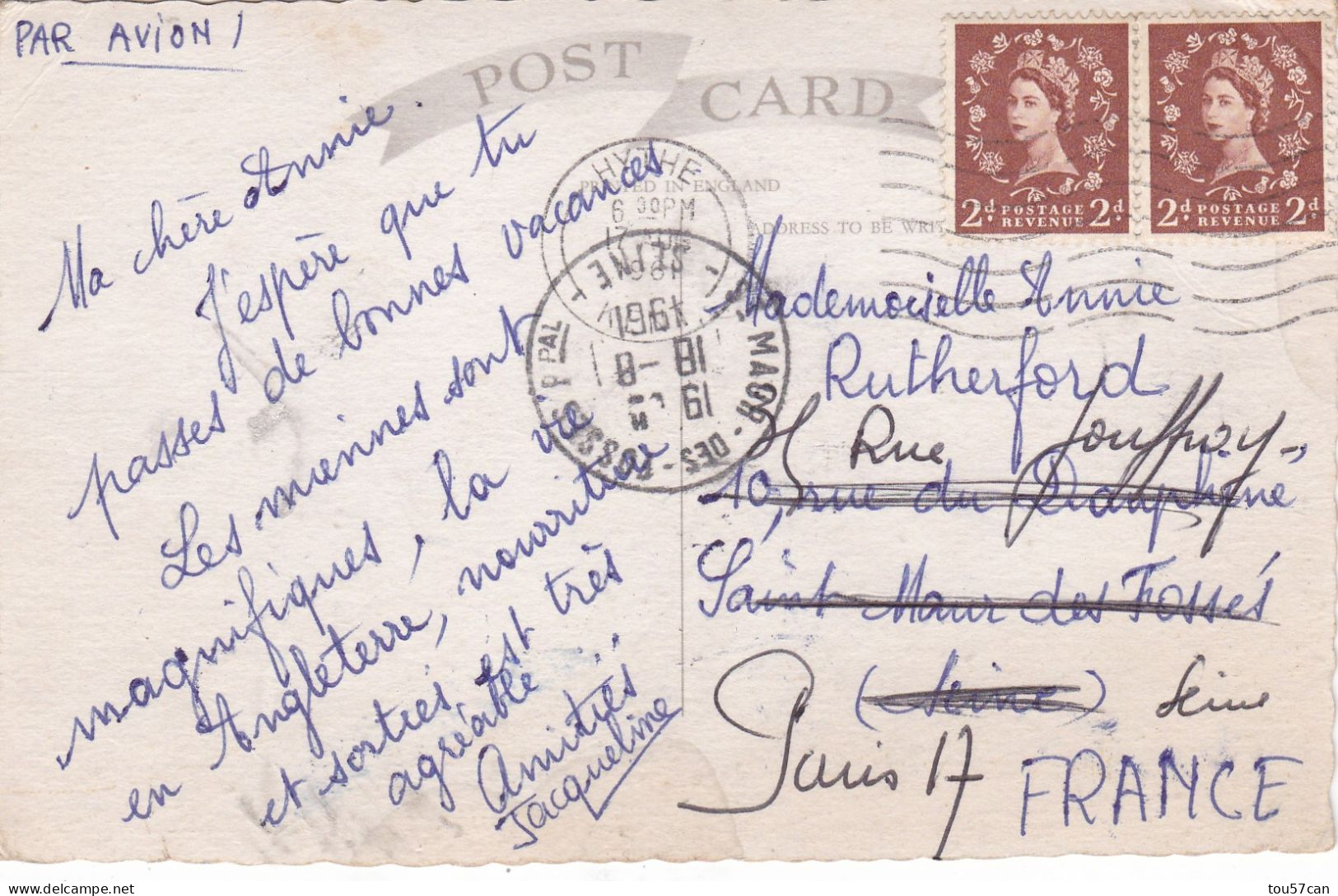 FOLKESTONE - KENT - UNITED KINGDOM - ANIMATED POSTCARD 1961 - EAST CLIFF SANDS - NICE STAMPING. - Folkestone