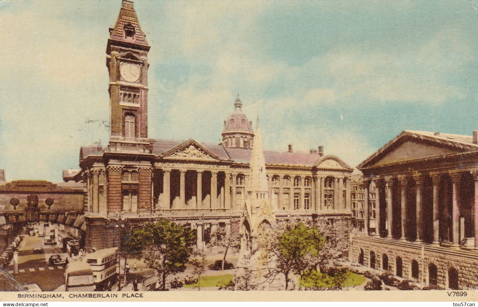 BIRMINGHAM - WARWICKSHIRE - UNITED KINGDOM - ANIMATED POSTCARD 1961 - CHAMBERLAIN PLACE - NICE STAMPING. - Birmingham