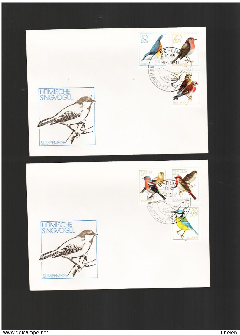 Ddr- Germania Est - 1979 Fdc Uccelli Canterini HEIMISCHE SINGVOGEL - 1971-1980