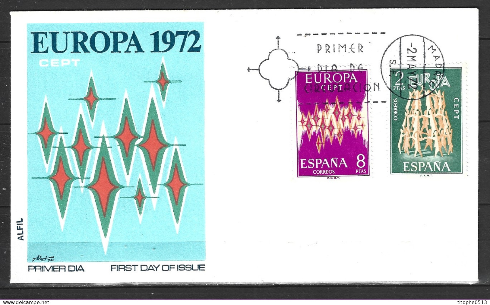 ESPAGNE. N°1744-5 De 1972 Sur Enveloppe 1er Jour. Europa'72. - 1972