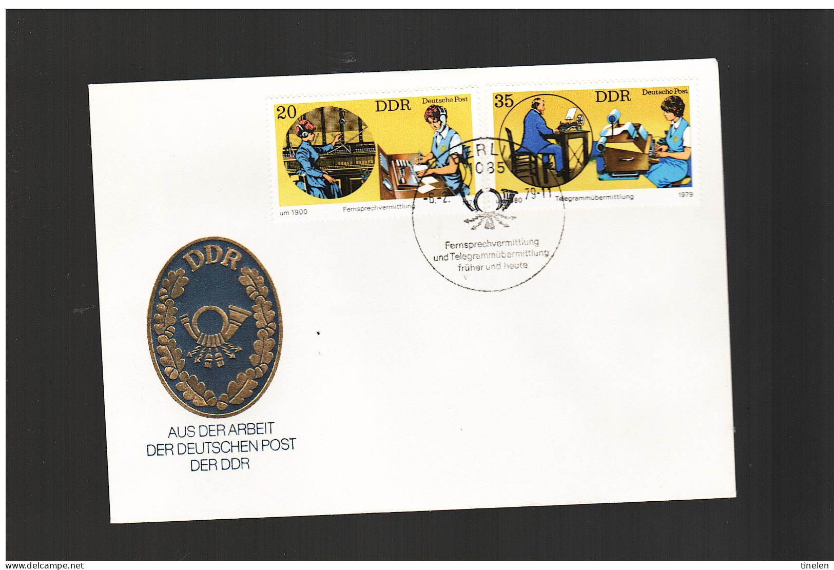 Ddr- Germania Est - 1979 Fdc Lavoro Negli Uffici Postali Della Ddr - 1971-1980