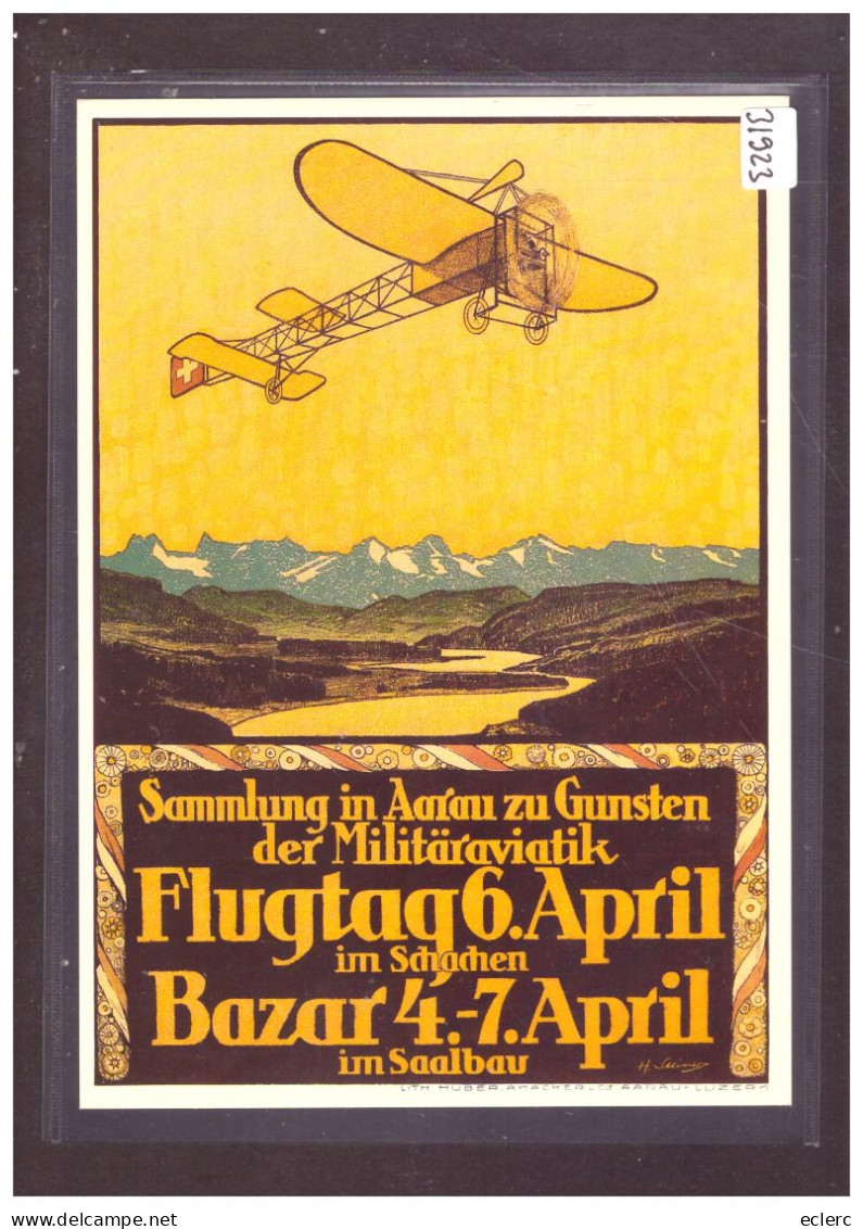 FORMAT 10x15cm - AARAU - FLUGTAG DER MILITÄRAVIATIK 1913 - REPRODUCTION D'UNE AFFICHE - TB - Aarau