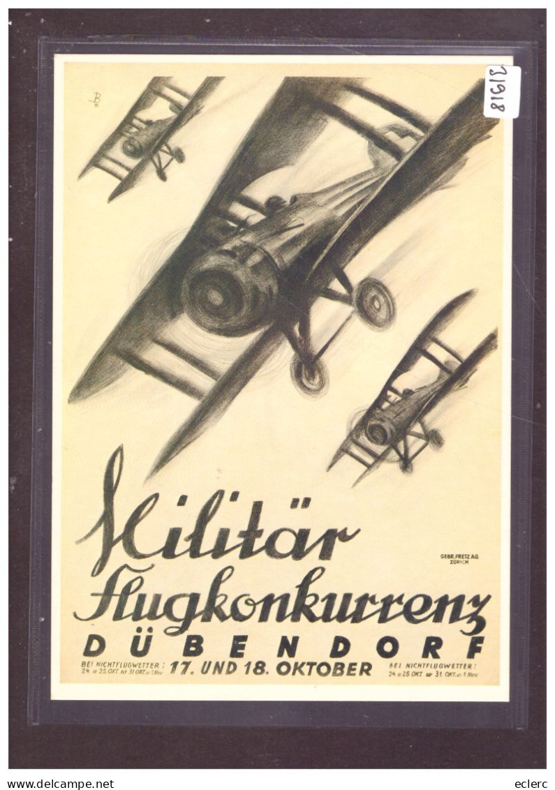 FORMAT 10x15cm - DÜBENDORF - MILITÄR FLUGKONKURRENZ 1925 - REPRODUCTION D'UNE AFFICHE - TB - Dorf