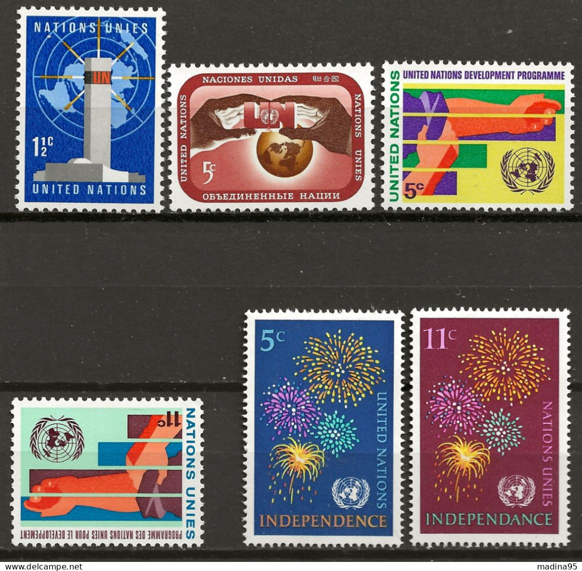NATIONS-UNIES - NEW-YORK: **, N° YT 159 à 164, TB - Unused Stamps