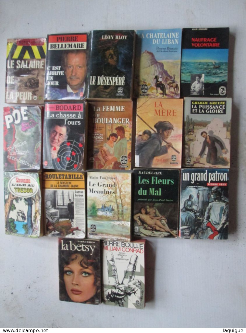 LOT DE 17 LIVRES DE POCHE - Loten Van Boeken