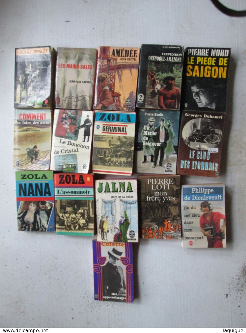 LOT DE 16 LIVRES DE POCHE - Lots De Plusieurs Livres