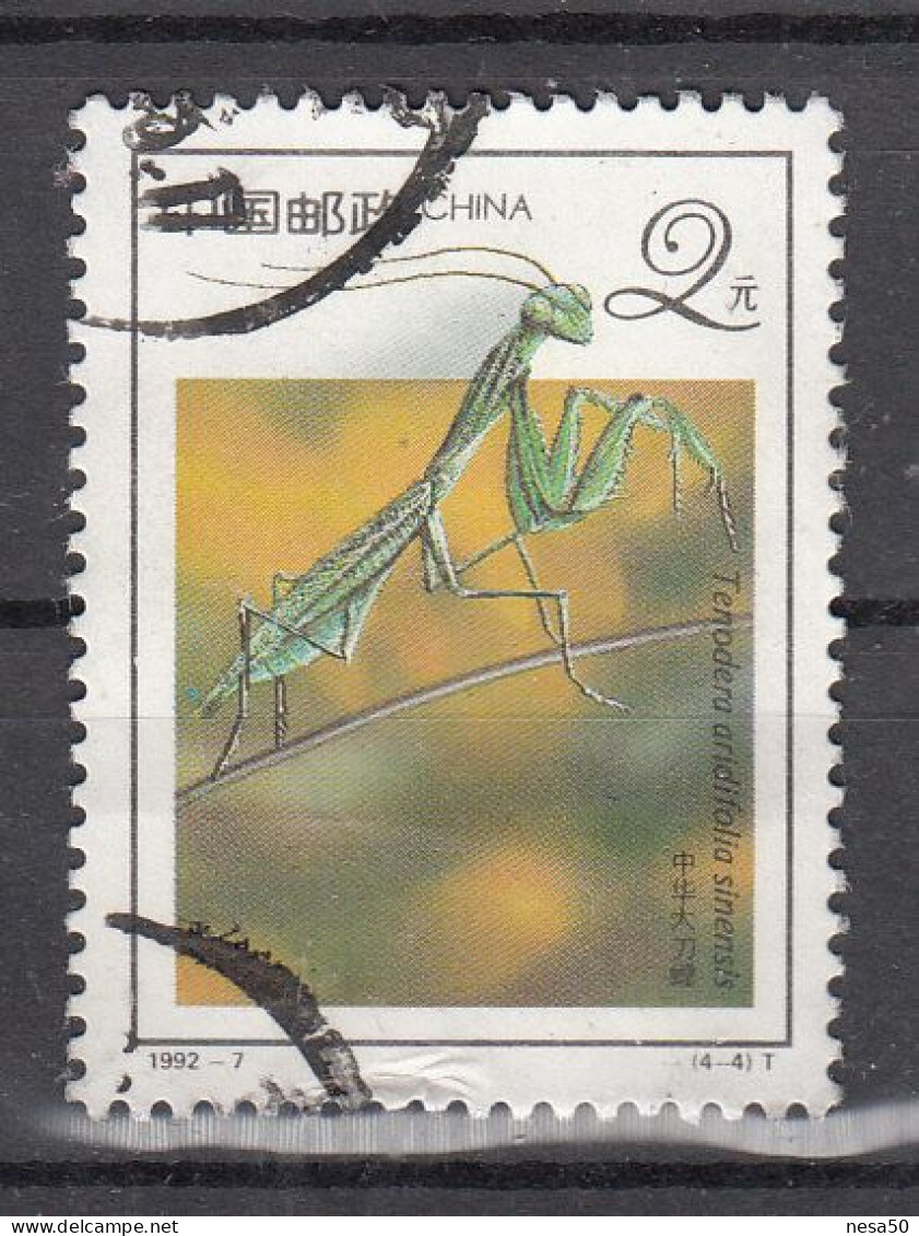 China 1992 Mi Nr 2429, Tenodera Aridifolia Sinensis, Bidsprinkhaan, Praying Mantis - Used Stamps