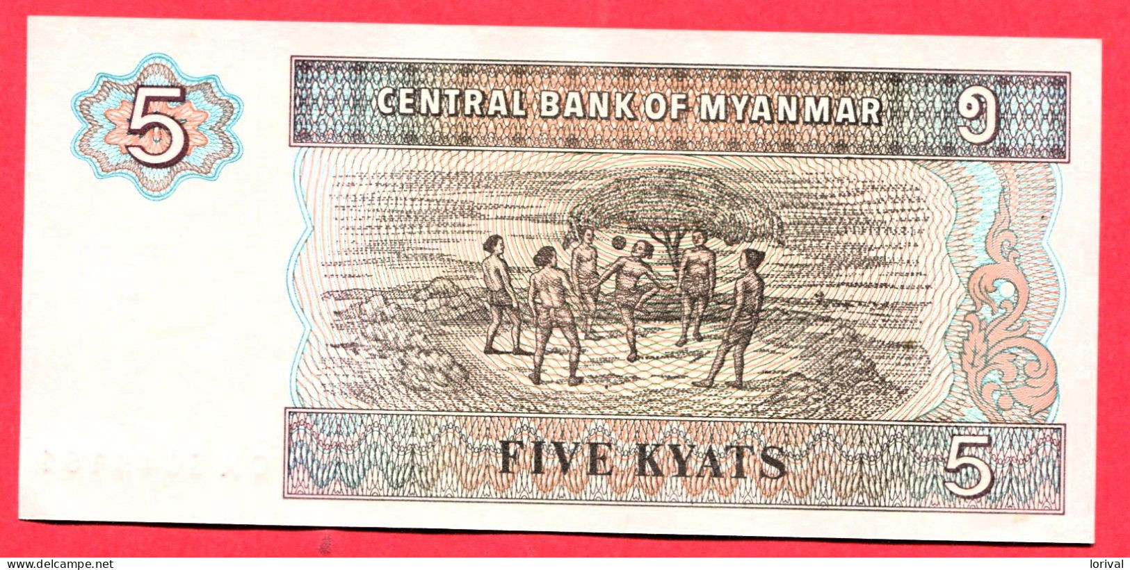 5 Kyats Neuf 3 Euros - Myanmar