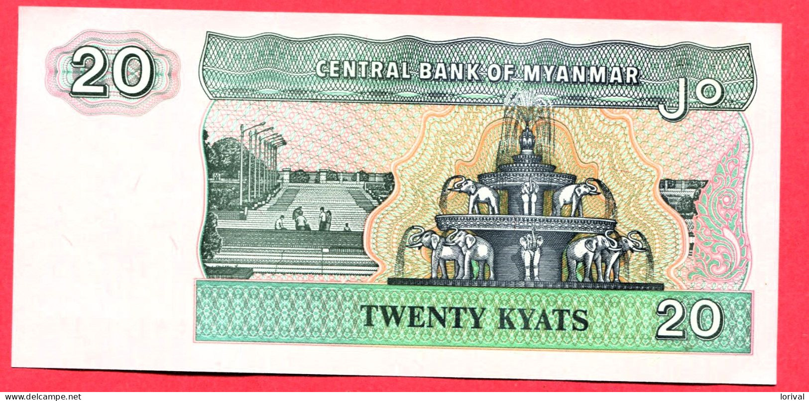 20 Kyats Neuf 3 Euros - Myanmar
