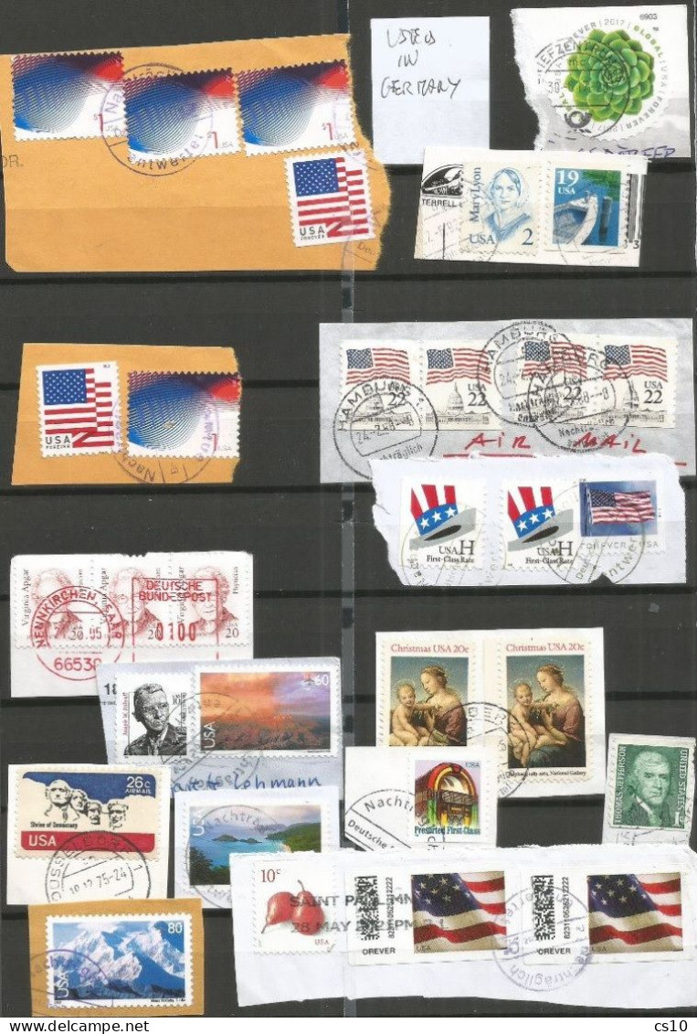 USA Postal History : APO RPO Abroad Offices Canada & Germany Mixed Frnkgs incl.Presorted 1st Class 7 scans