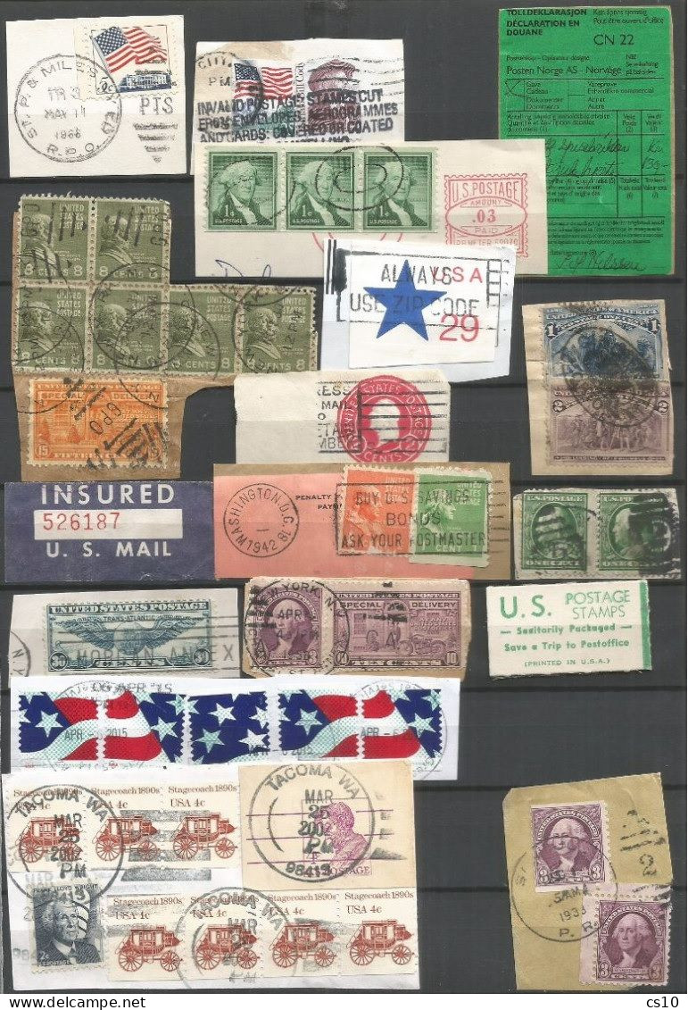 USA Postal History : APO RPO Abroad Offices Canada & Germany Mixed Frnkgs Incl.Presorted 1st Class 7 Scans - Unclassified