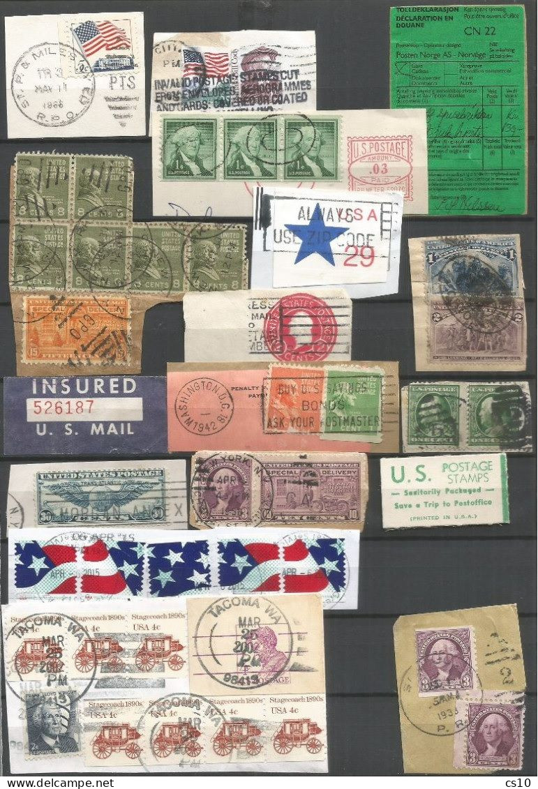 USA Postal History : APO RPO Abroad Offices Canada & Germany Mixed Frnkgs Incl.Presorted 1st Class 7 Scans - Expres & Aangetekend