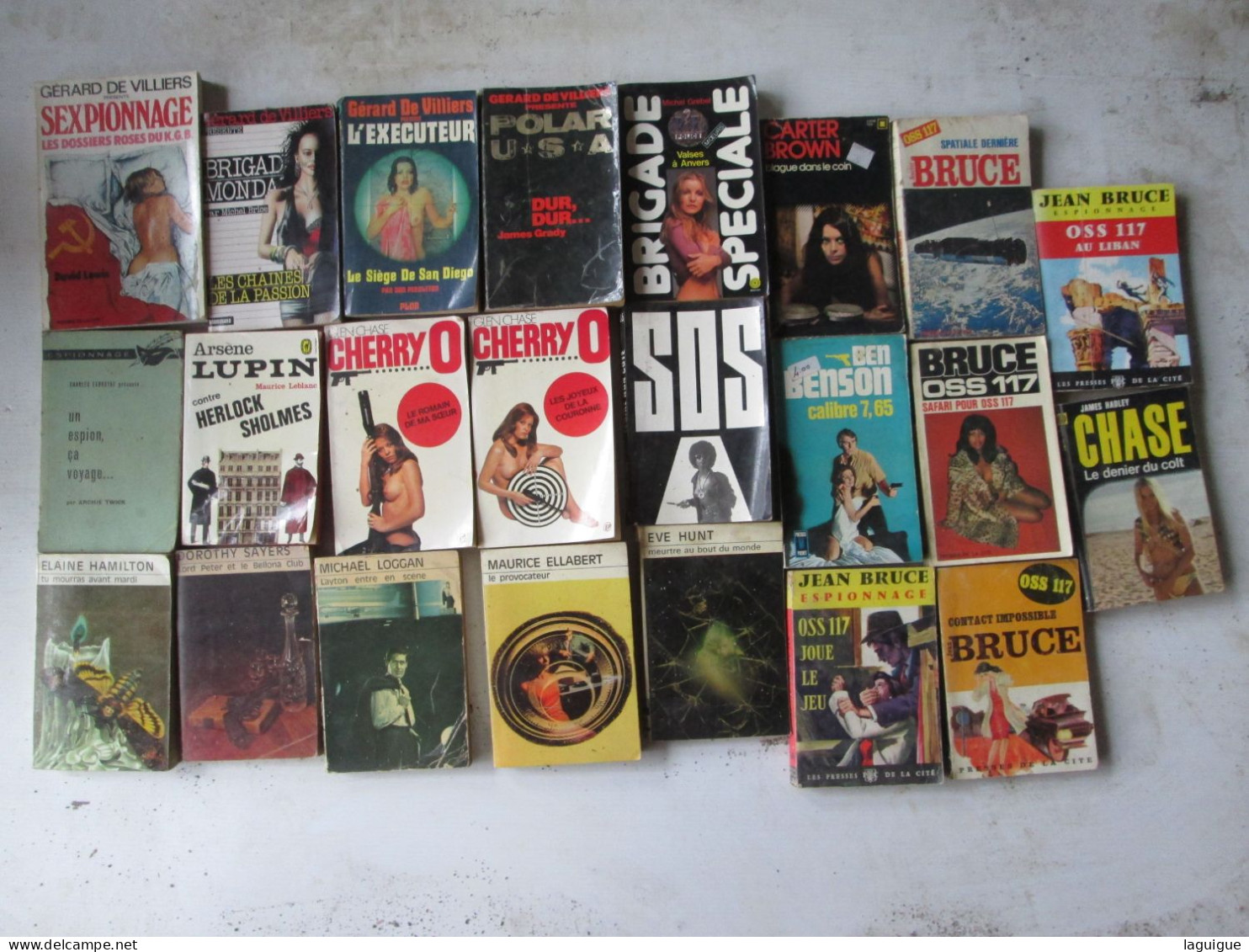 LOT DE 23 POLICIER ESPIONNAGE - Wholesale, Bulk Lots