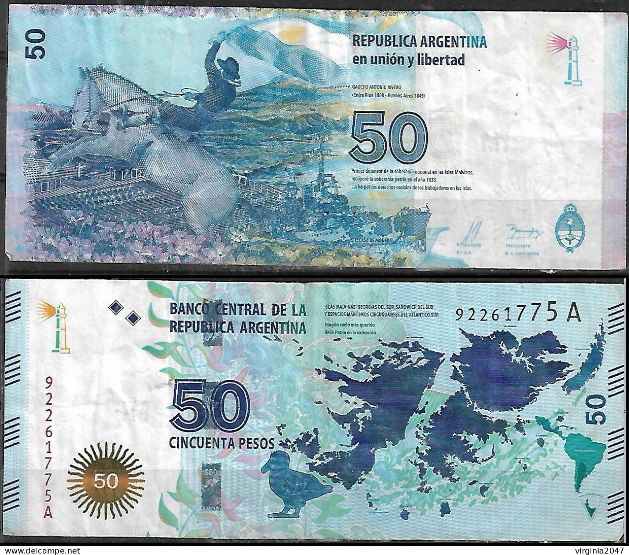 Argentina Billete De $50 De Islas Malvinas 1v, - Argentine