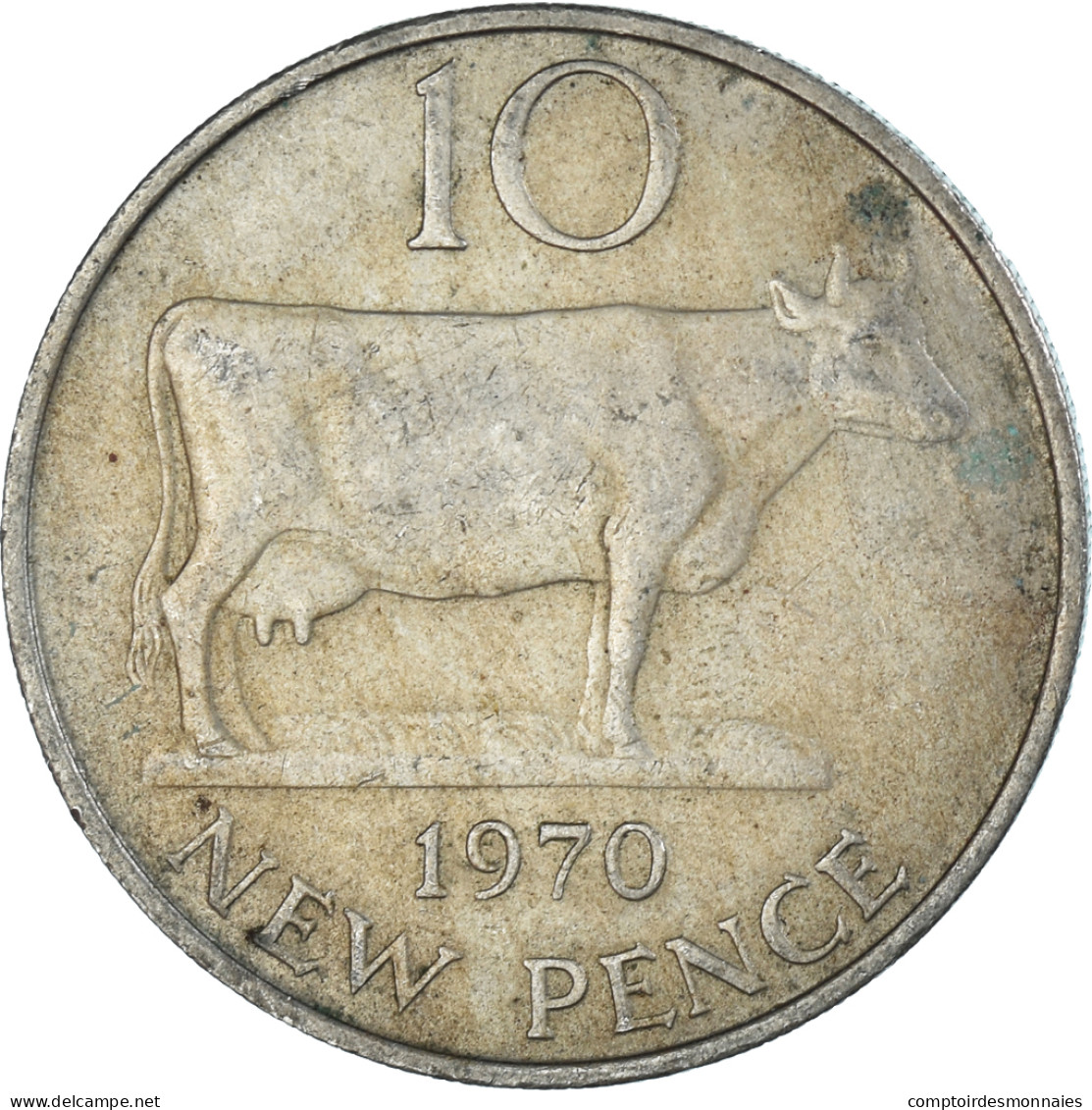 Monnaie, Guernesey, 10 New Pence, 1970 - Guernsey