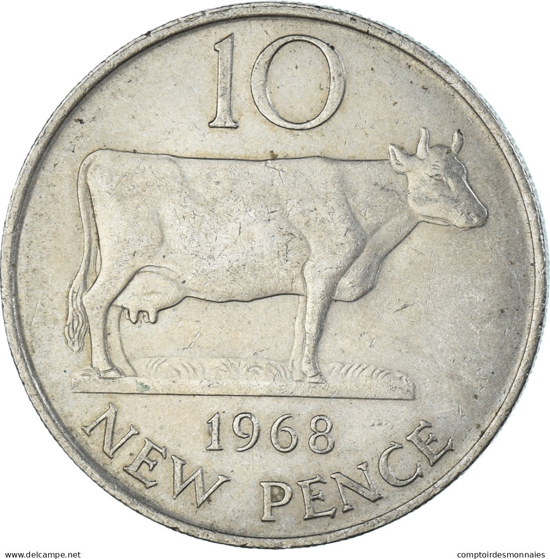 Monnaie, Guernesey, 10 New Pence, 1968 - Guernesey