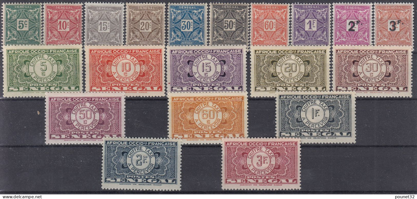 TIMBRE SENEGAL TAXE SERIES N° 12/31 NEUFS * GOMME AVEC CHARNIERE - Segnatasse