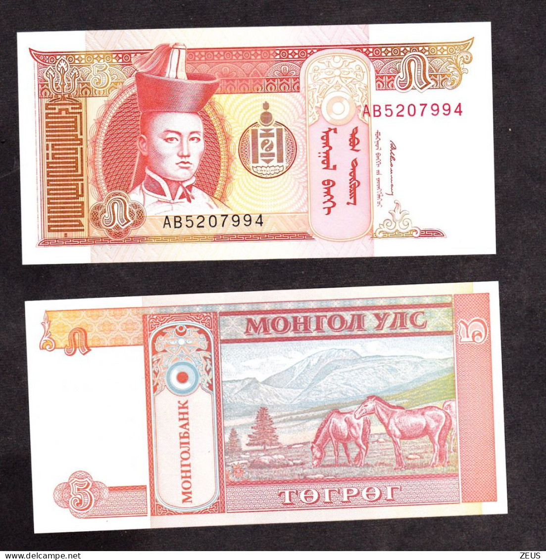 MONGOLIA 5 TUGRIK 1993  PIK 53 FDS - Mongolië