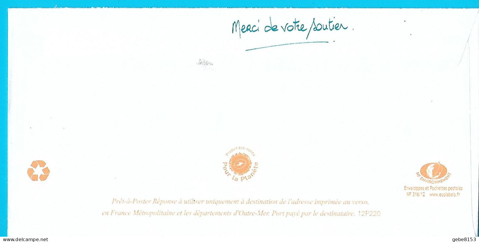 PostRéponse Lettre Prioritaire Marianne Beaujard Phil@poste Fondation ARC Recherche Cancer Santé Villejuif Toshiba - PAP: Antwort/Beaujard
