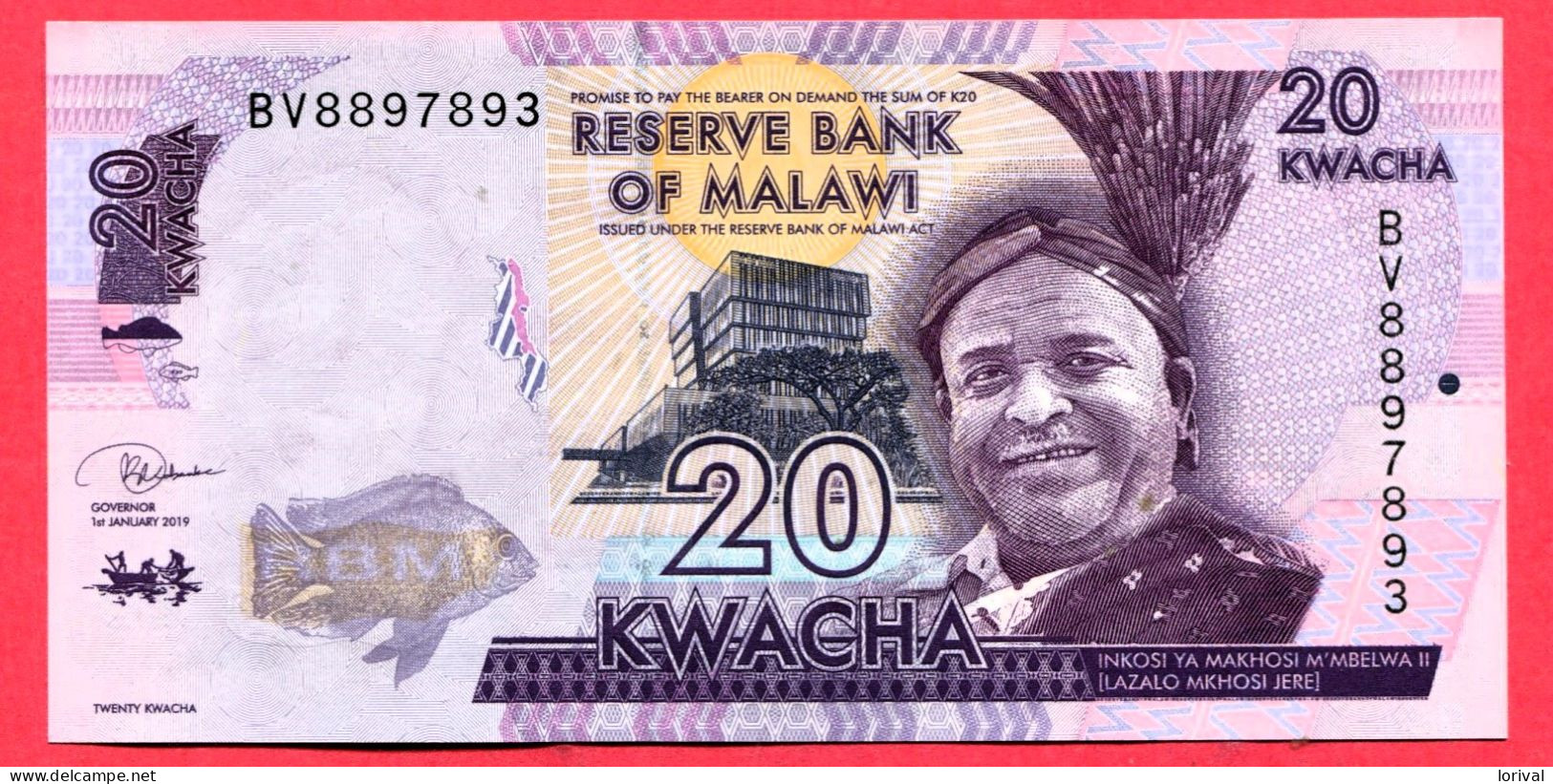 20 Kwacha Neuf 3 Euros - Malawi