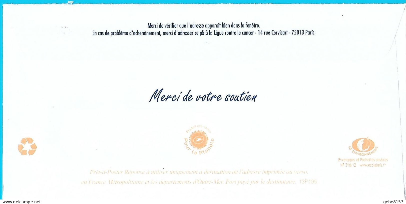 2 Marques De Tri PostRéponse Lettre Prio Marianne Beaujard Phil@poste Ligue Contre Le Cancer Santé Villejuif Toshiba - Prêts-à-poster: Réponse /Beaujard