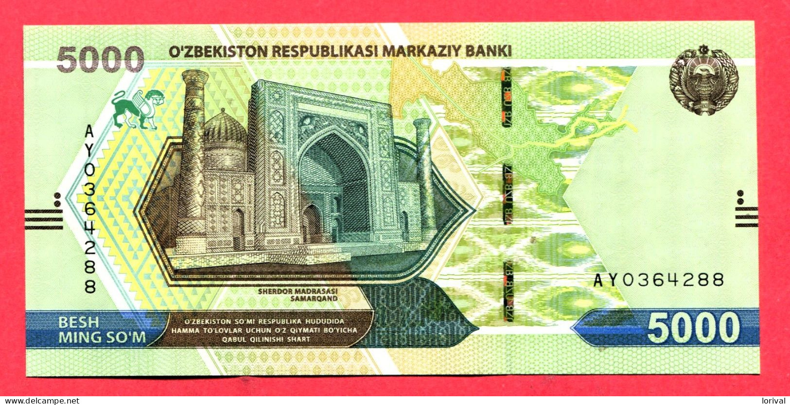 5000 Somneuf 3 Euros - Uzbekistan