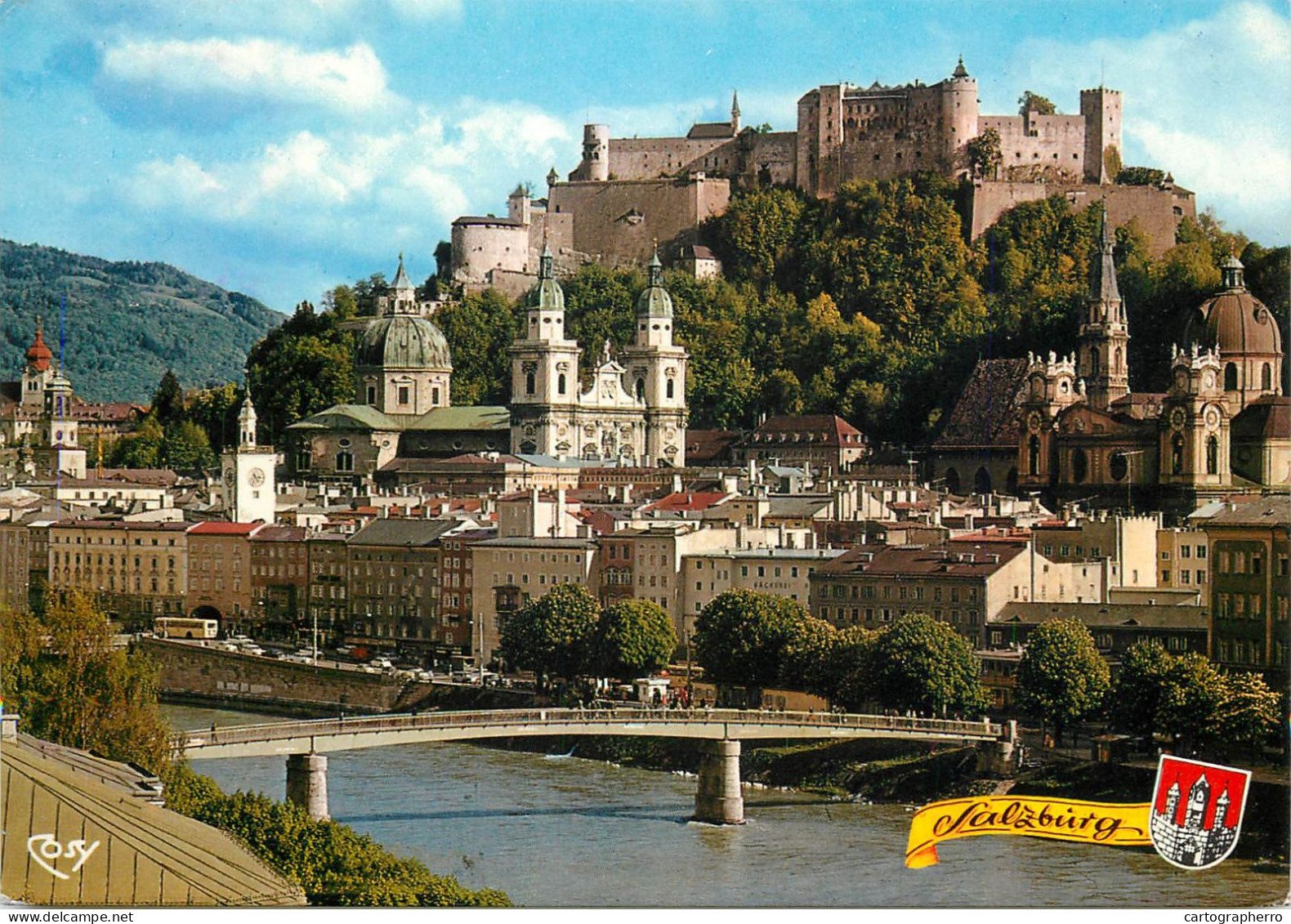 Postcard Austria > Salzburg Altstadt Mit Salzach Und Hohensalzburg - Salzburg Stadt
