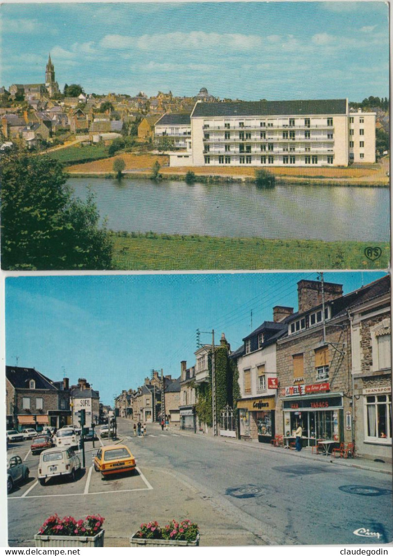 Gorron. Mayenne. Résidence Saint Laurent, Le Carrefour Et La Place Ba. Lot 2 CPSM Grd Format, Circulé, Timbrées. 2 Scans - Gorron