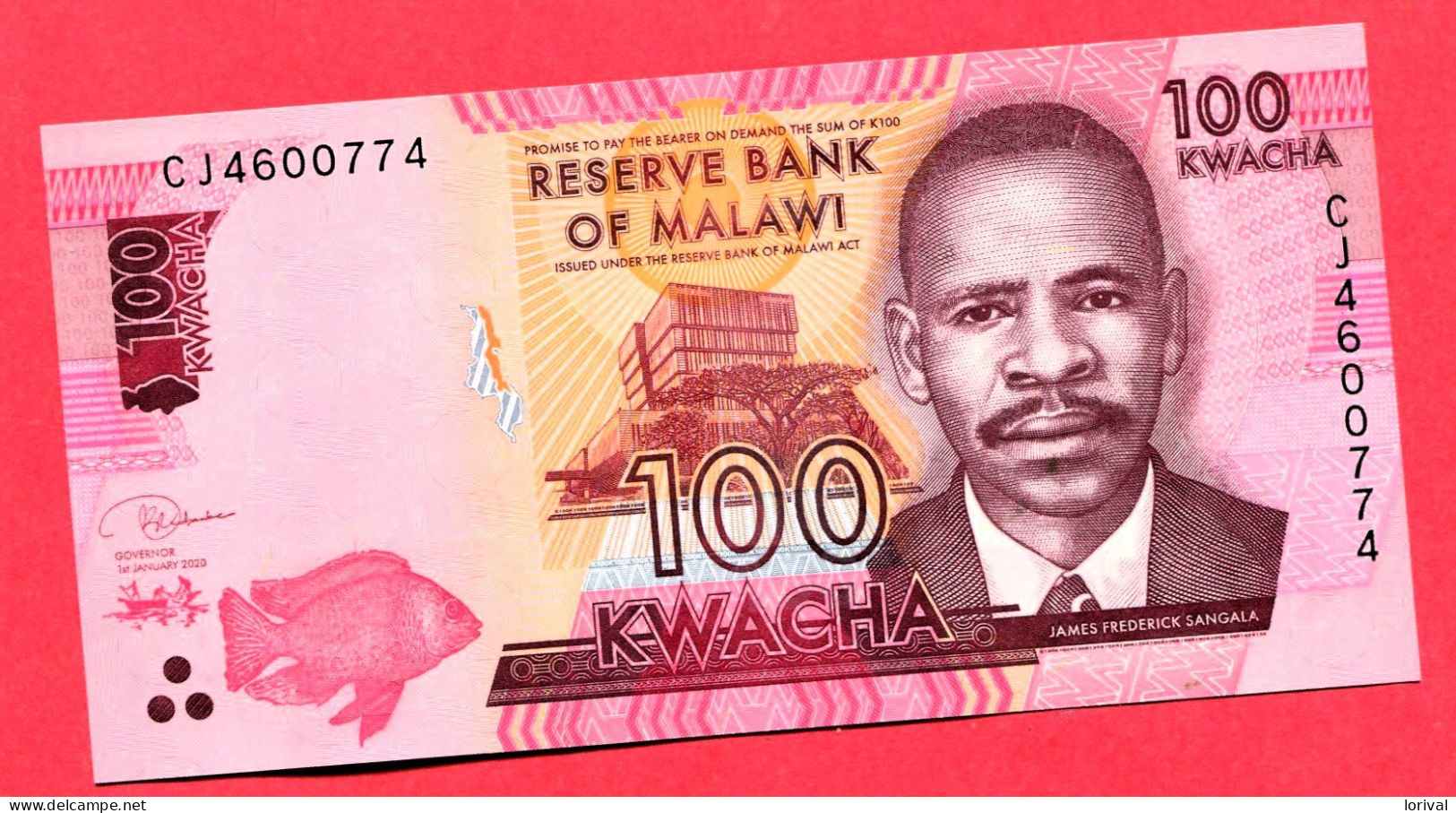 100 Kwacha Neuf 3 Euros - Malawi