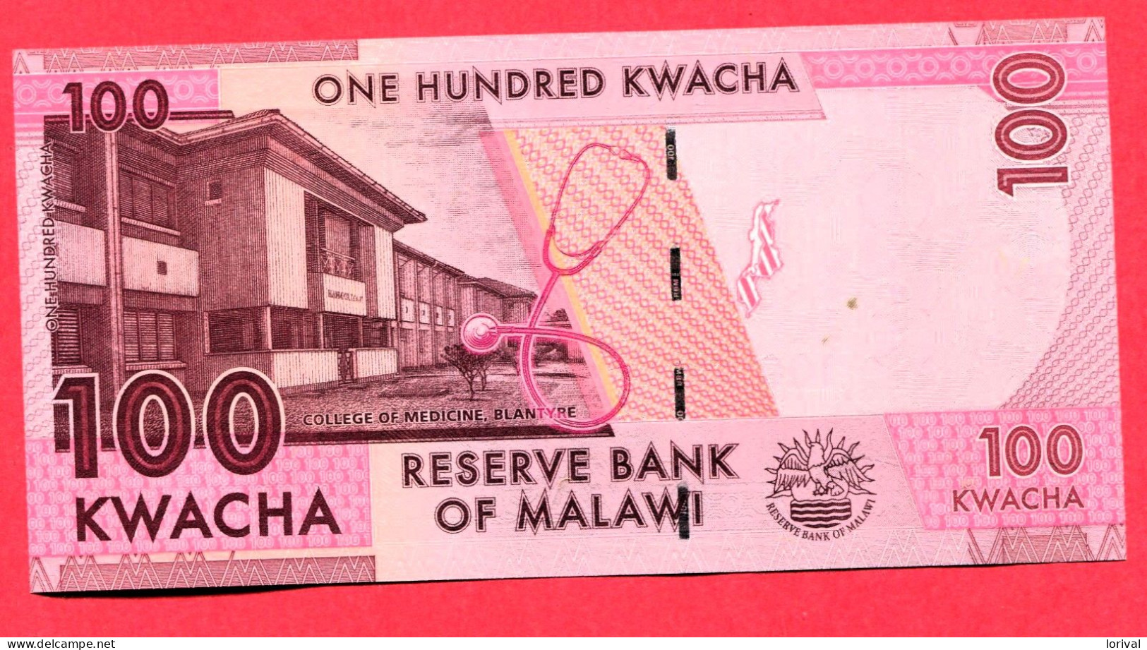 100 Kwacha Neuf 3 Euros - Malawi