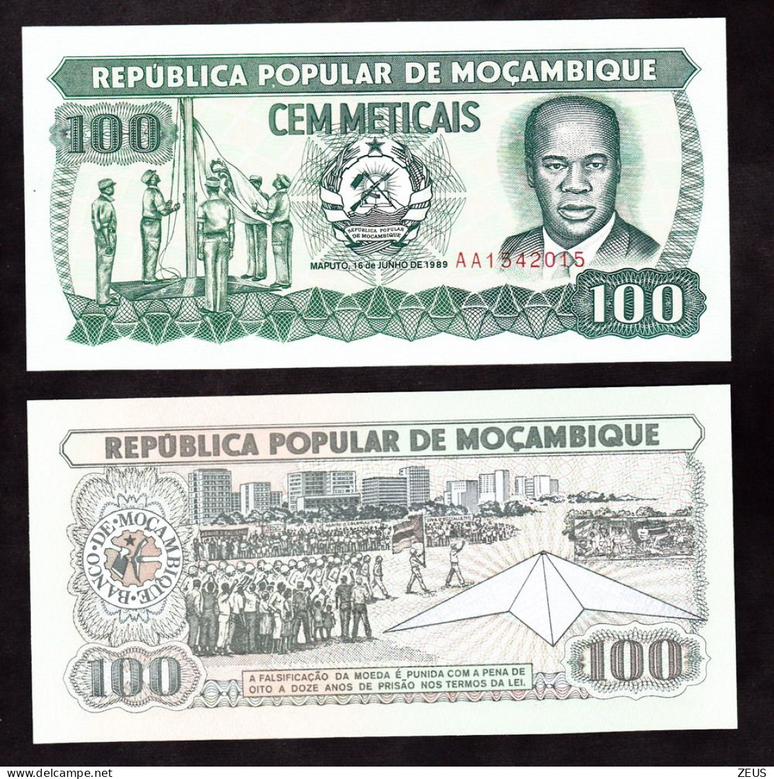 MOZAMBICO 100 METICAIS 1989 PIK 130 FDS - Mozambique