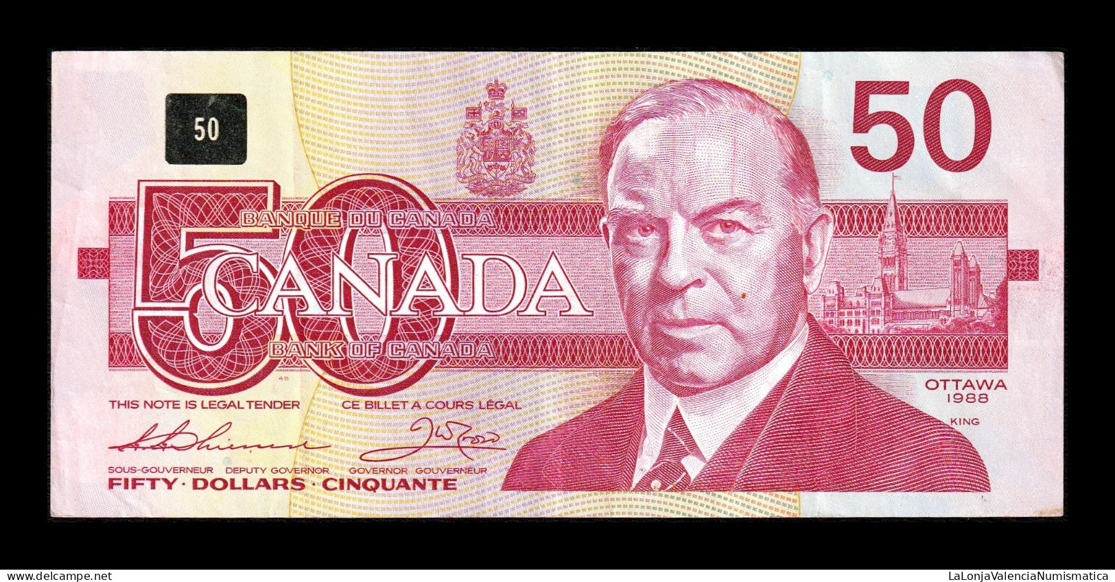 Canada 50 Dollars 1988 Pick 98a Mbc+ Vf+ - Canada