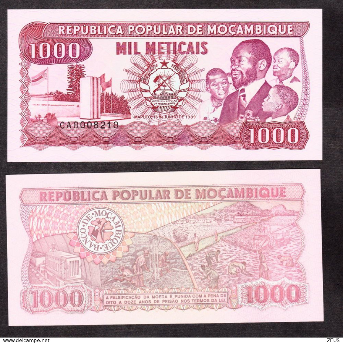 MOZAMBICO 1000 METICAIS 1989 PIK 132 FDS - Moçambique