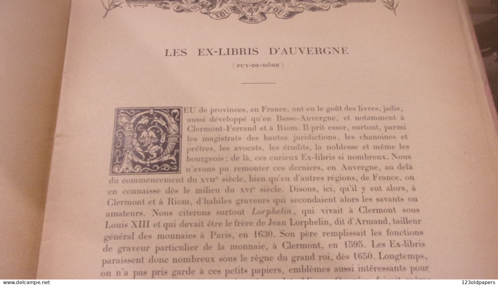 1903 TARDIEU (Ambroise).‎ ‎Dictionnaire des ex-libris de la Basse-Auvergne (Puy-de-Dôme)