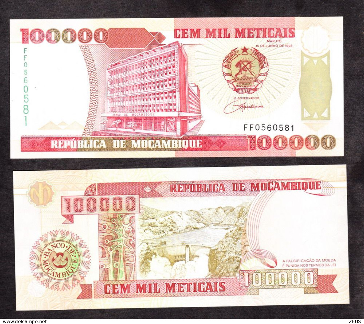 MOZAMBICO 100000 METICAIS 1993 PIK 139 FDS - Moçambique