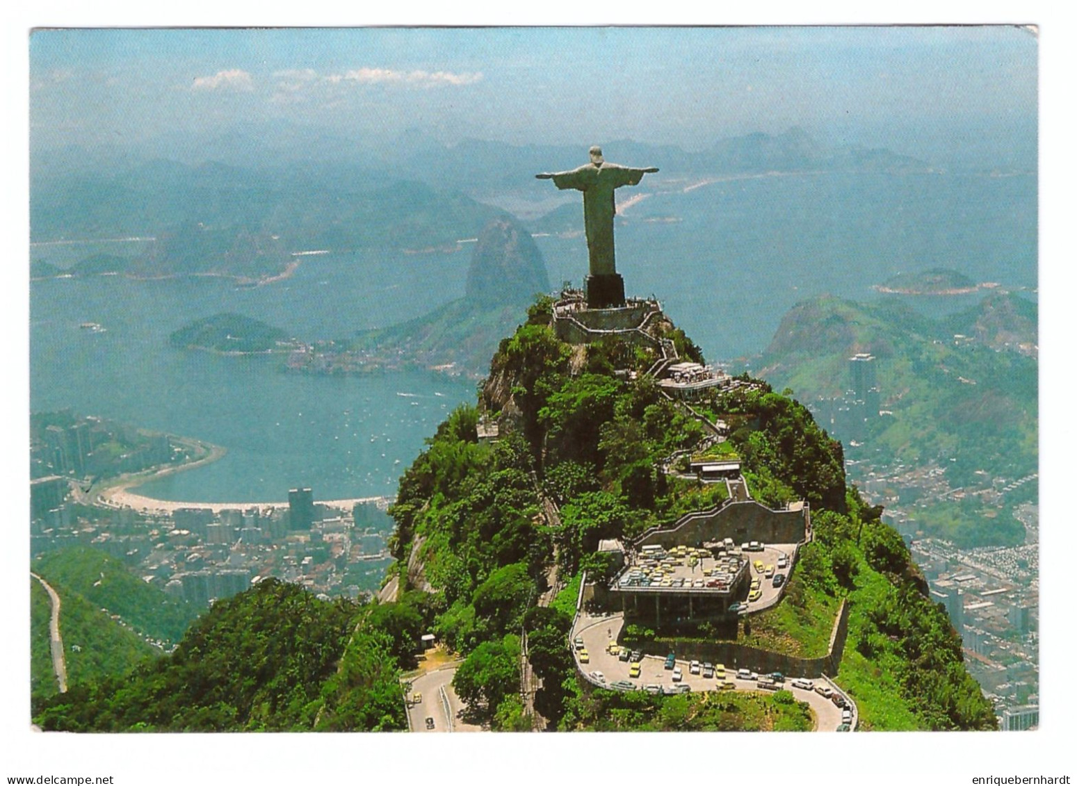 BRASIL • RIO DE JANEIRO - RJ • PARQUE NACIONAL DA TIJUCA - VISTA AÉREA DO CORCOVADO COM PÃO DE AÇÚCAR AO FUNDO - Rio De Janeiro