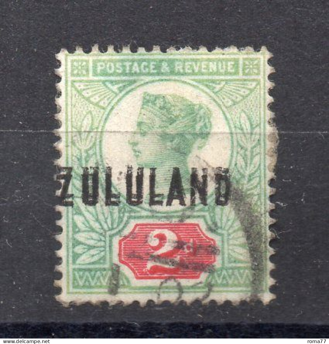 XP4605 - ZULULAND 1888 , Yvert N. 3 Usato (2380A) . Varietà DOPPIA STAMPA. BELLO - Zululand (1888-1902)