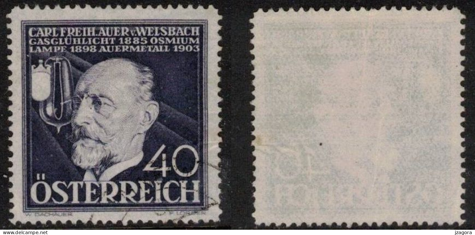 CHEMIST TECHNOLOGY TEKNIK INVENTORS Inventeur Erfinder AUSTRIA ÖSTERREICH AUTRICHE 1936 - Sc B149 Mi 635 VON WELSBACH - Chemistry