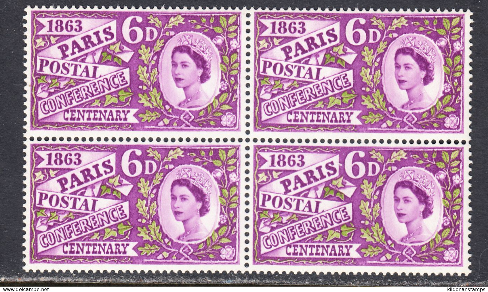Great Britain 1963 Paris Postal Conf, Mint No Hinge, Block, Sc# 392, SG - Nuevos