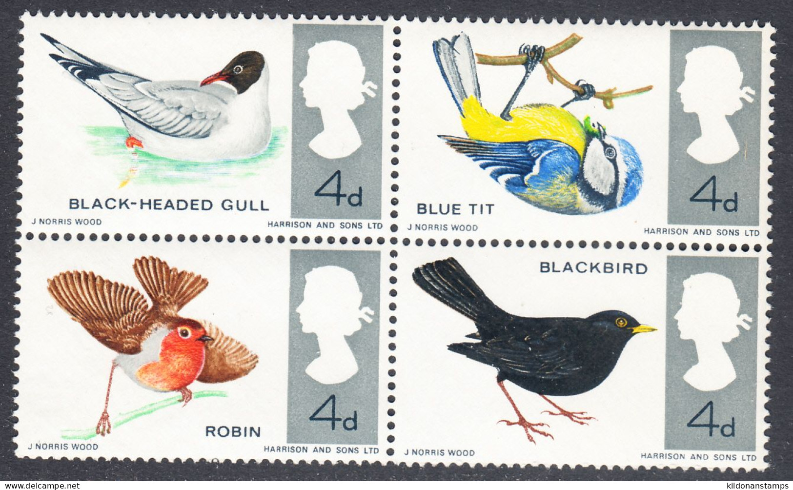 Great Britain 1966 Mint No Hinge, Block, Sc# 461-464, SG - Unused Stamps
