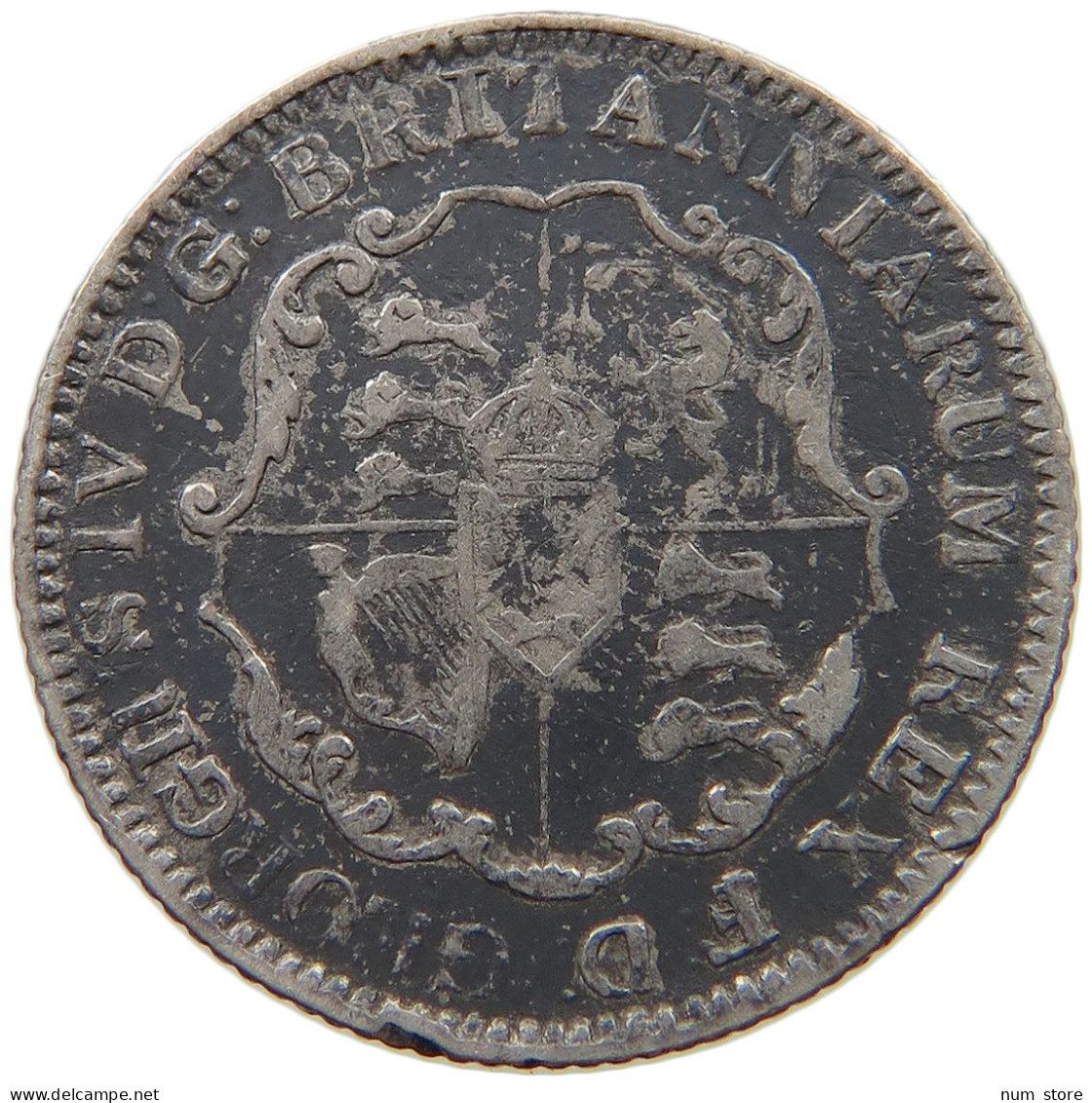 BRITISH WEST INDIES 1/8 DOLLAR 1822 George IV. (1820-1830) #t111 1231 - Antille