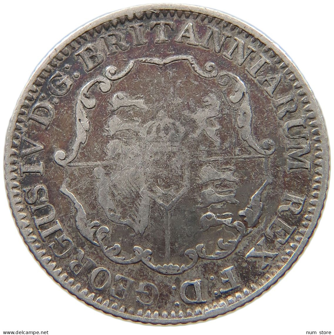 BRITISH WEST INDIES 1/8 DOLLAR 1822 George IV. (1820-1830) #t112 0175 - Antilles